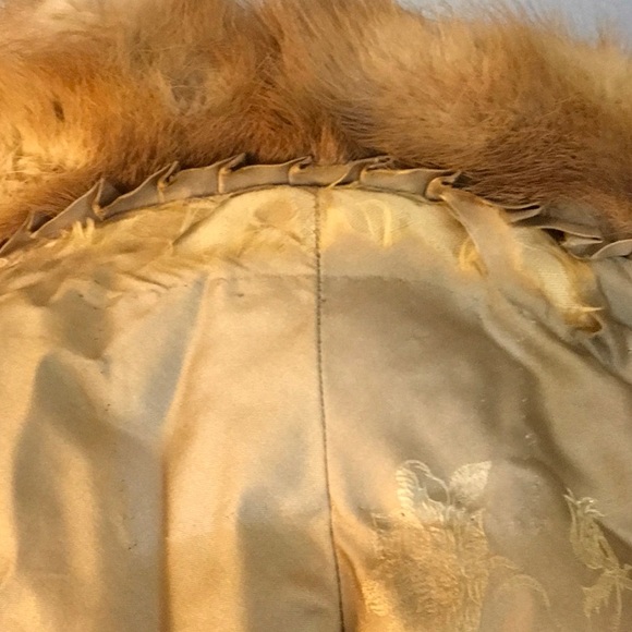 VintageAutumnHazeEMBA NaturalBrownMinkCape-Pockets - Picture 4 of 7